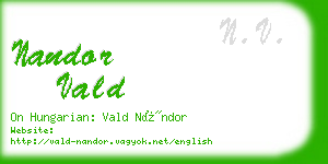 nandor vald business card